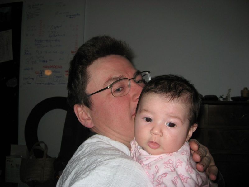 2009-01-17-2027_Søren og Qupanuk_Nuuk; Qupanuk Eugenius Labansen; Søren Labansen