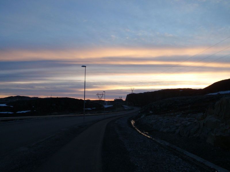 Solnedgang og udsigt