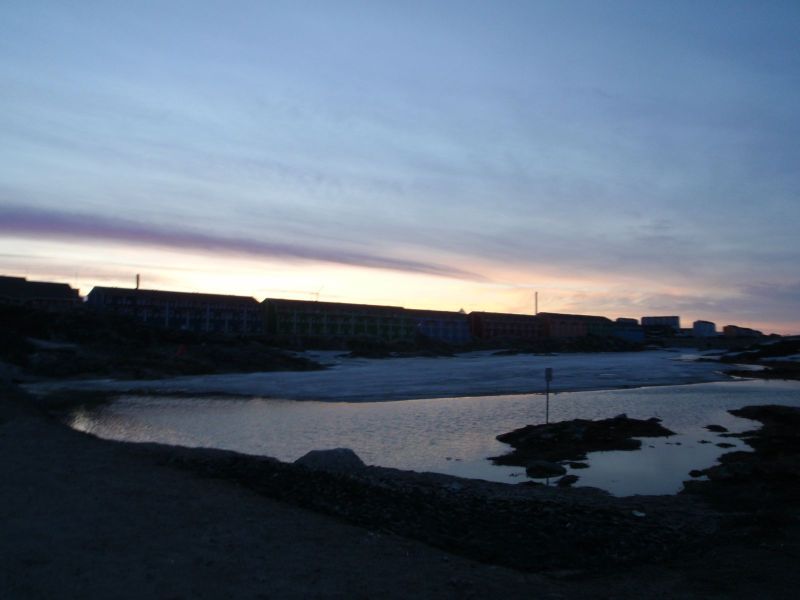 Solnedgang og udsigt