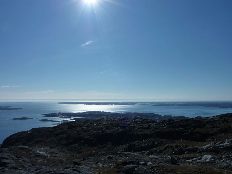 Nuuk og Nordlandet fra toppen af Lillemalene