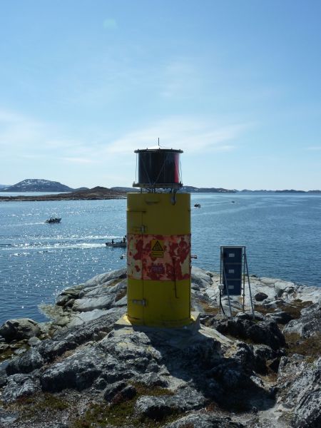 Fyr ved indsejlingen i Nuuk havn