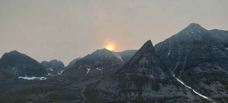 Der var aske i luften fra canadiske skovbrande