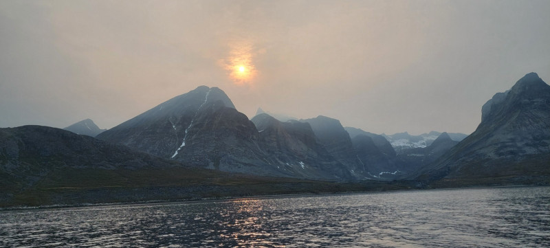 Der var aske i luften fra canadiske skovbrande
