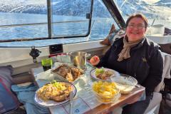 Grillet kylling med ris og salat
