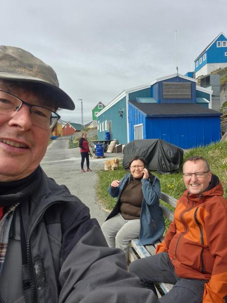 Tur til Evighedsforden med Peter og Johanne -  pause i Kangaamiut
