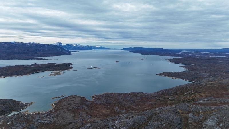 500 meter oppe i Qussuk ved Andenæbbet