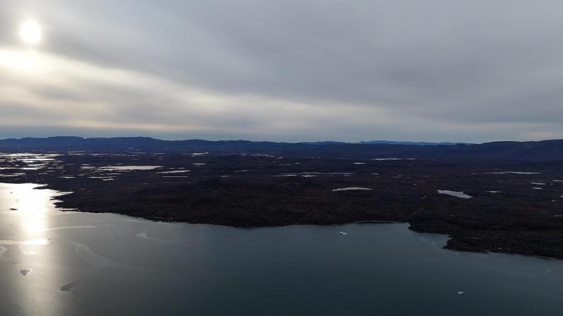 500 meter oppe i Qussuk ved Andenæbbet