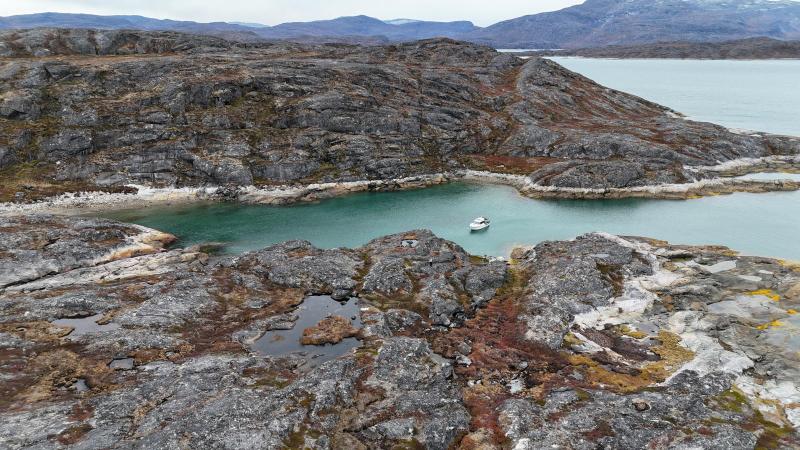 500 meter oppe i Qussuk ved Andenæbbet