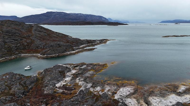 500 meter oppe i Qussuk ved Andenæbbet