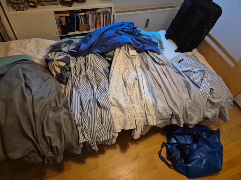 Jeg fik en masse skjorter af far