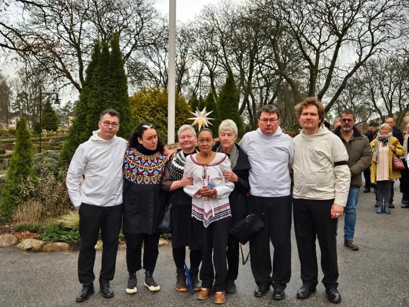 Begravelsesceremonien i kirken var meget smuk