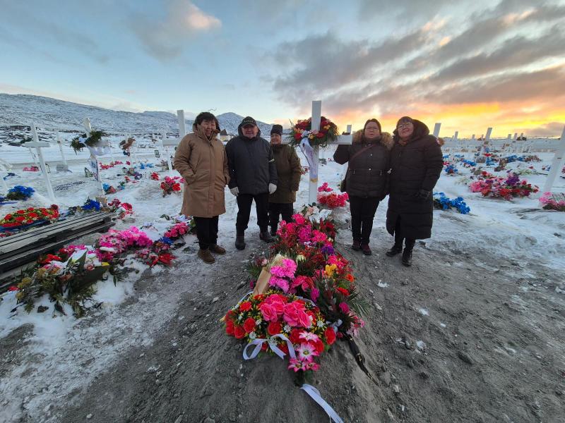 Amalie Evaldsens begravelse