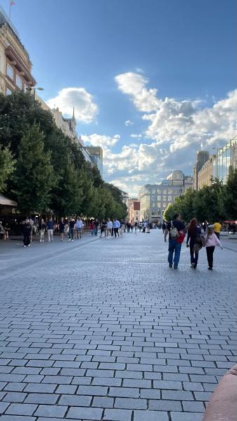 Turister i Prag