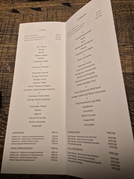 Luksusmiddag på Bottiglieria 1881 - 2 stjernet Michelin Restaurant i Krakow - super lækkert