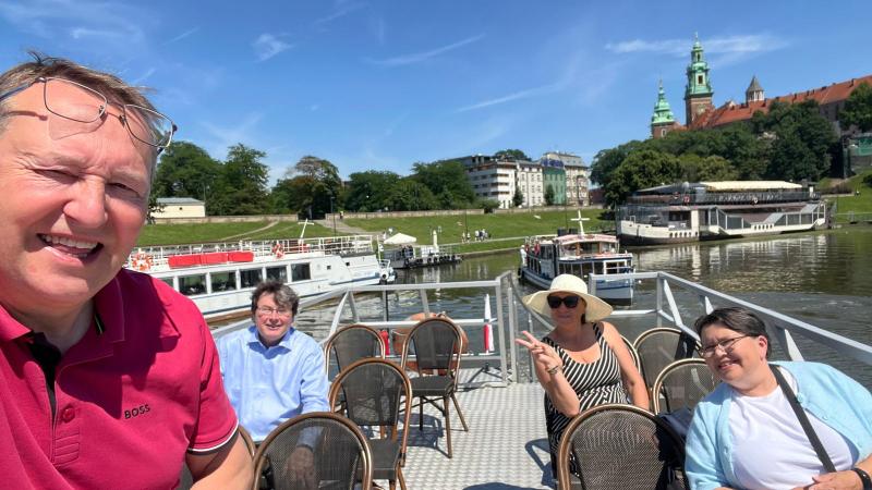 Turister i Krakow - flodsejllads og rundt og kigge