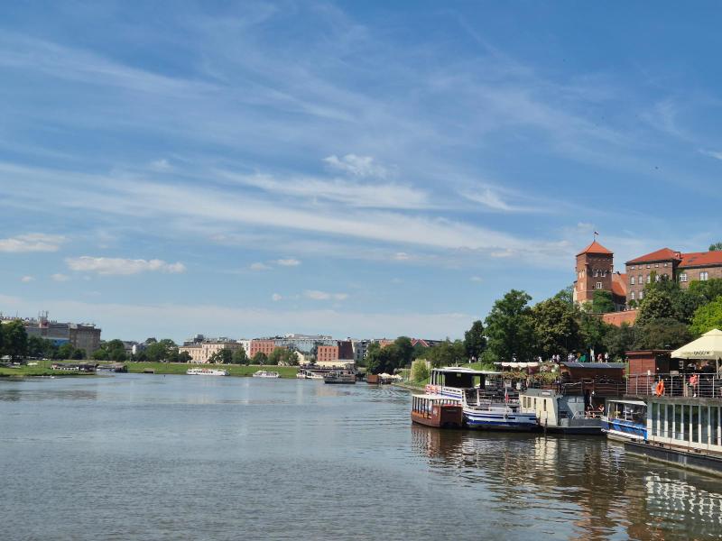 Turister i Krakow - flodsejllads og rundt og kigge