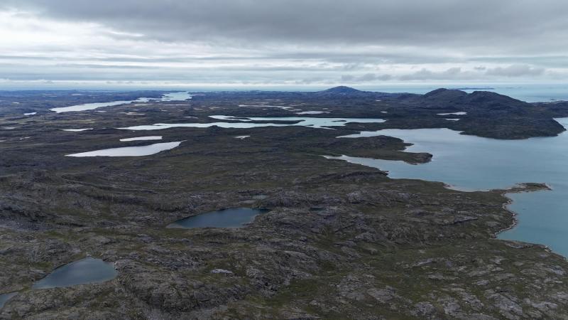 Foto fra ca. 500 m højde inde i Tasiussarsuaq