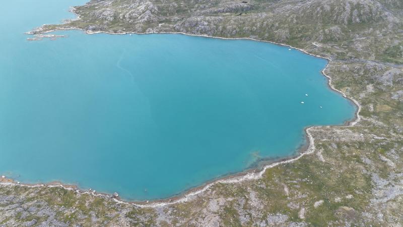 Foto fra ca. 500 m højde inde i Tasiussarsuaq