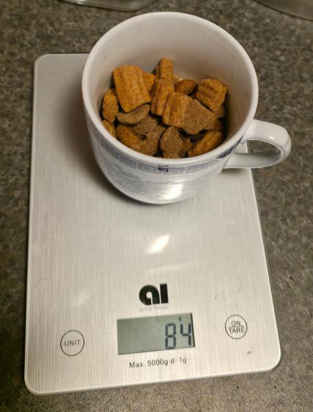 Emilys morgenmad - 80-85 gram blandet tørkost