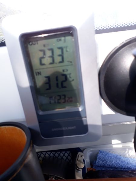 Sejltur til Eqaluit Ilorliit - ude og indetemperatur