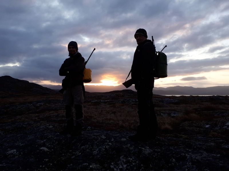 Rensdyrjagt i Qussuk med Ruder 3 - Klaus, Oliver, Rasmus, Hartvig, Martha og Peter.