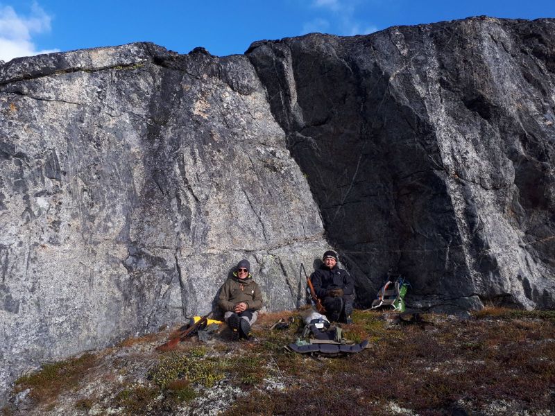 Rensdyrjagt i Qussuk med Ruder 3 - Klaus, Oliver, Rasmus, Hartvig, Martha og Peter.