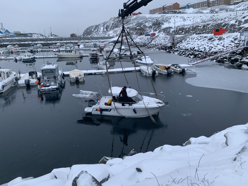 Maru tages op for vinteren