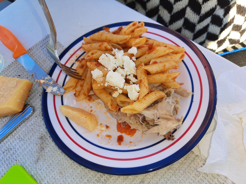 Pastasalat med kylling