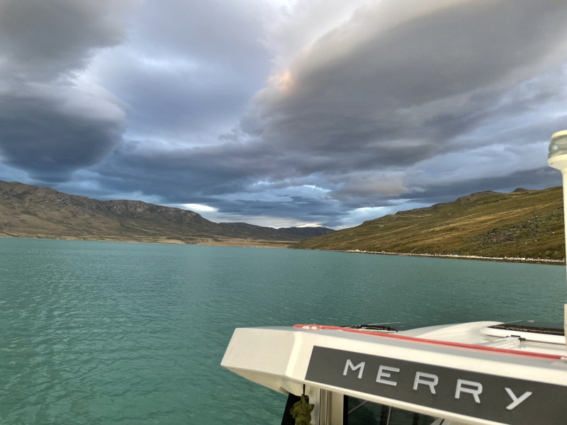 Moskusjagt i Kangerlussuaq 2021. Fangede 2 store dyr. Alu, Maren og Søren afsted. Mødtes med Kim og Jaaku.