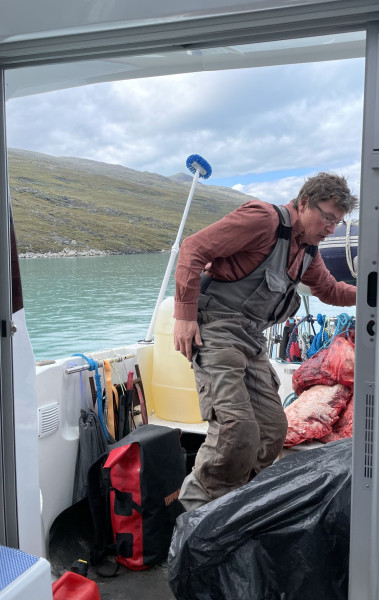 Moskusjagt i Kangerlussuaq 2021. Fangede 2 store dyr. Alu, Maren og Søren afsted. Mødtes med Kim og Jaaku.