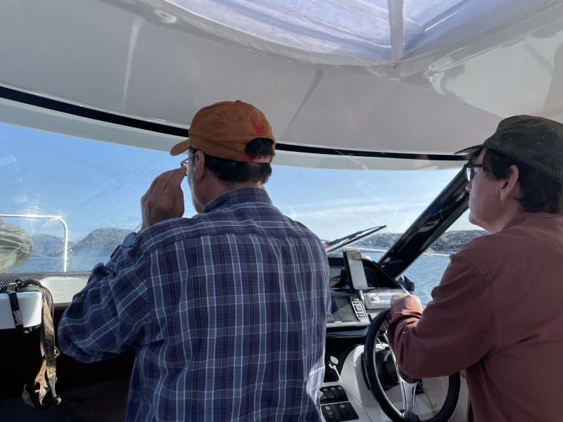 Moskusjagt i Kangerlussuaq 2021. Fangede 2 store dyr. Alu, Maren og Søren afsted. Mødtes med Kim og Jaaku.